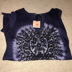 Long sleeve navy mandala shirt